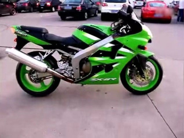 Purchase 2000-2002 Green Kawasaki ZX6R Custom Motorcycle Fairings UK