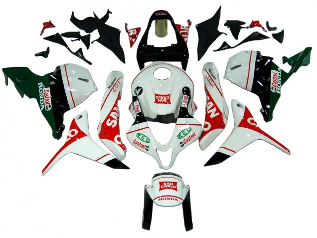 Purchase 2009-2012 White Red Black Castrol Honda CBR600RR Motorcycle Fairings UK