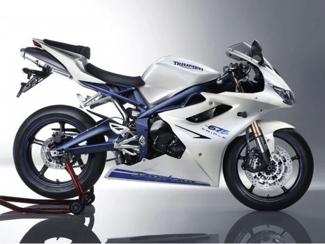 Purchase 2006-2008 White Blue Triumph Daytona 675 Motorcycle Fairings UK