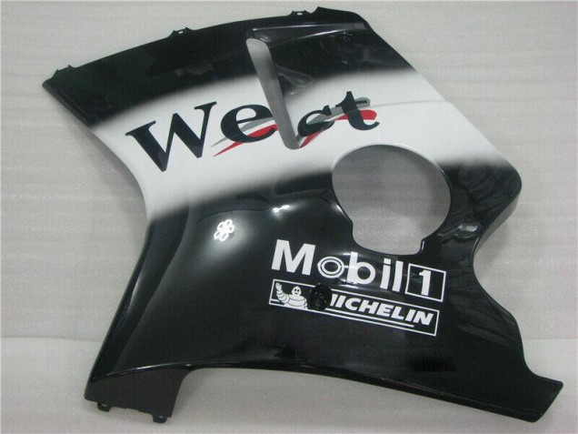 Purchase 1996-2007 Black White West Honda CBR1100XX Motorcycle Fairing Kit UK