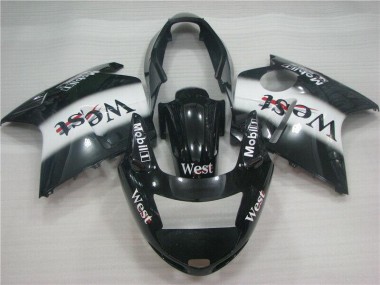 Purchase 1996-2007 Black White West Honda CBR1100XX Motorcycle Fairing Kit UK