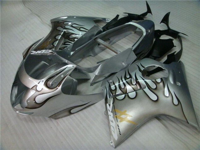 Purchase 1996-2007 Flame Silver Grey Honda CBR1100XX Motorcycle Fairings Kits UK