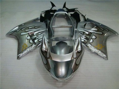 Purchase 1996-2007 Flame Silver Grey Honda CBR1100XX Motorcycle Fairings Kits UK