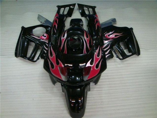 Purchase 1995-1998 Black Red Flame Honda CBR600 F3 Bike Fairing Kit UK