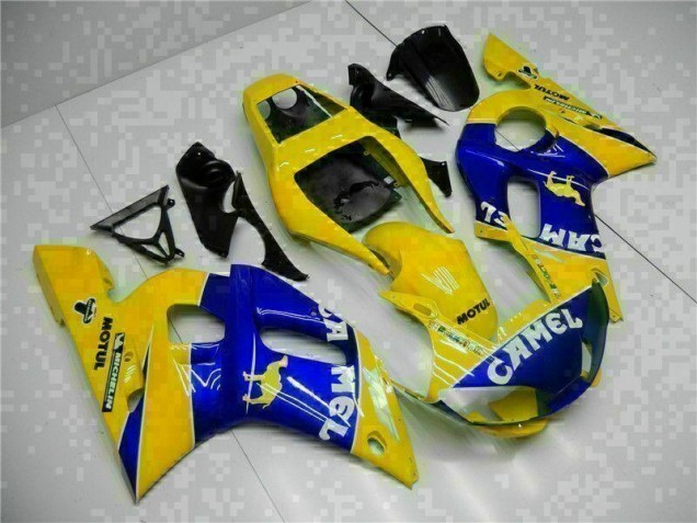 Purchase 1998-2002 Yellow Blue Yamaha YZF R6 Moto Fairings UK