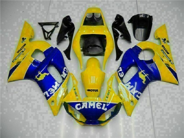 Purchase 1998-2002 Yellow Blue Yamaha YZF R6 Moto Fairings UK