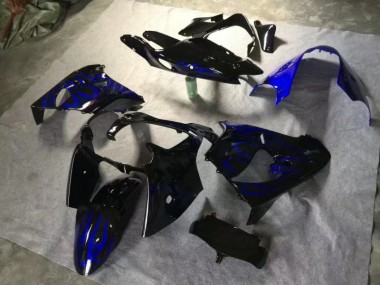 Purchase 2000-2001 Glossy Black Blue Flame Kawasaki ZX9R Moto Fairings UK