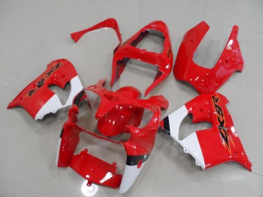 Purchase 2000-2001 Red and White Kawasaki ZX9R Motorcycle Fairing UK