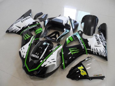 Purchase 2000-2001 Black White Green Monster Yamaha YZF R1 Bike Fairings UK