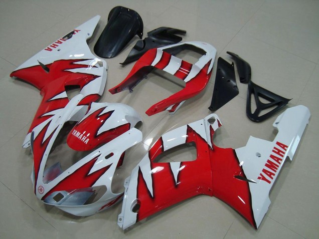 Purchase 2000-2001 White Red Flame Yamaha YZF R1 Motorcylce Fairings UK