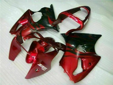 Purchase 2000-2002 Red Black Kawasaki ZX6R Bike Fairing Kit UK