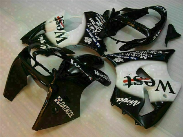 Purchase 2000-2002 Black West Ninja Kawasaki ZX6R Motorcycle Fairings Kits UK