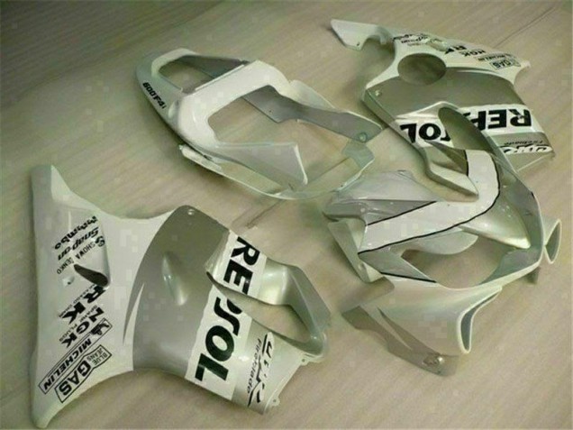 Purchase 2001-2003 White Silver Honda CBR600 F4i Motorbike Fairing Kits UK