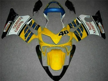 Purchase 2001-2003 Yellow White Honda CBR600 F4i Moto Fairings UK