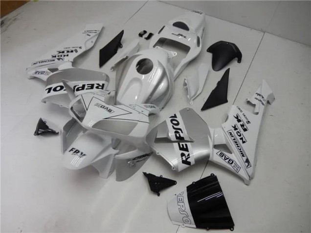 Purchase 2003-2004 Silver White Black Repsol Honda CBR600RR Motorcycle Fairings Kit UK