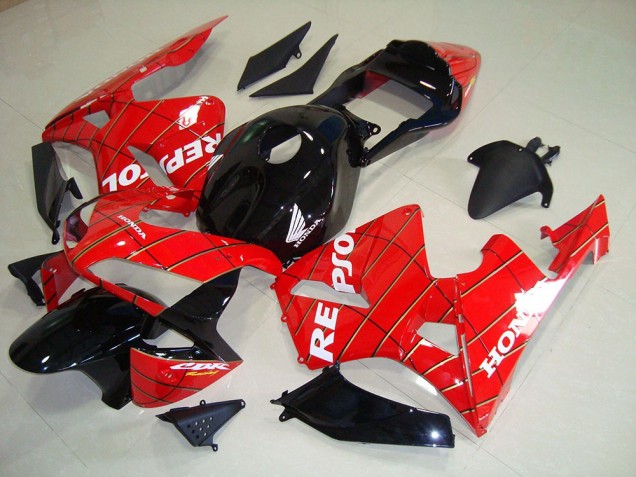 Purchase 2003-2004 Black Spider Man Repsol Honda CBR600RR Motorcycle Fairing Kits UK