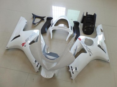 Purchase 2003-2004 White with Silver Decals Kawasaki ZX6R Motorcycle Fairings UK