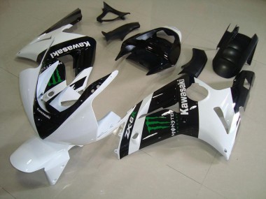 Purchase 2003-2004 White Monster Kawasaki ZX6R Bike Fairings UK