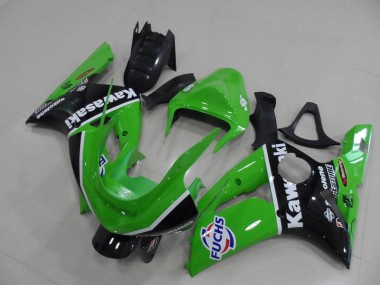 Purchase 2003-2004 Green Fuchs Kawasaki ZX6R Motor Bike Fairings UK