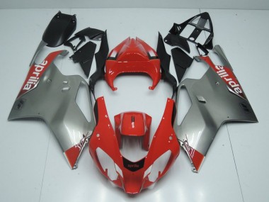 Purchase 2003-2006 Silver and Red Aprilia RSV1000 Motorbike Fairing Kits UK