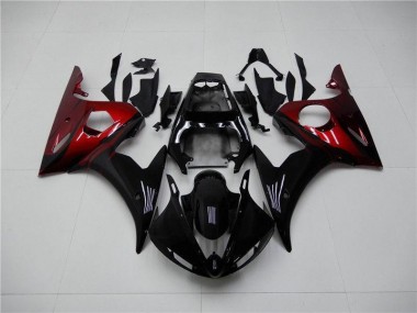 Purchase 2003-2005 Black Red Yamaha YZF R6 Motorcycle Replacement Fairings UK