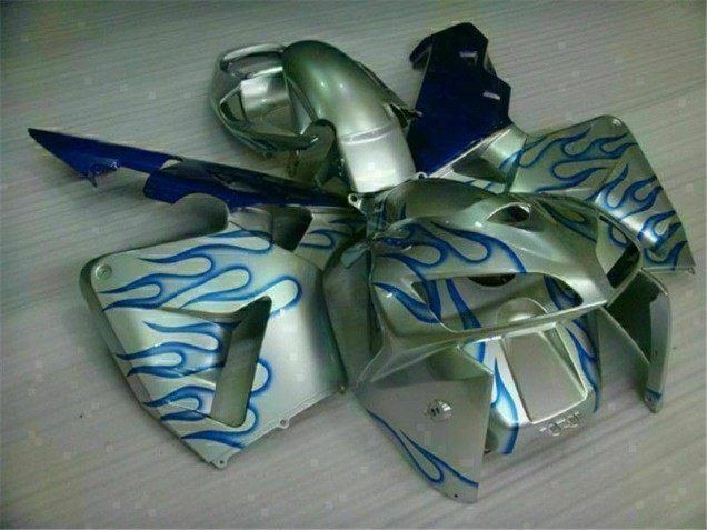 Purchase 2005-2006 White Blue Flame Honda CBR600RR Motorcycle Fairing Kit UK