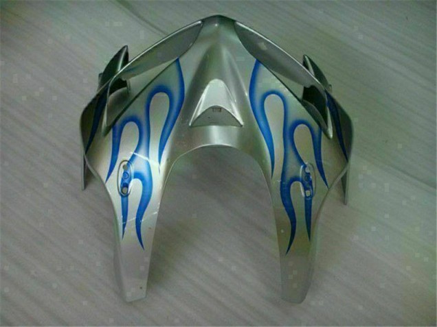 Purchase 2005-2006 White Blue Flame Honda CBR600RR Motorcycle Fairing Kit UK