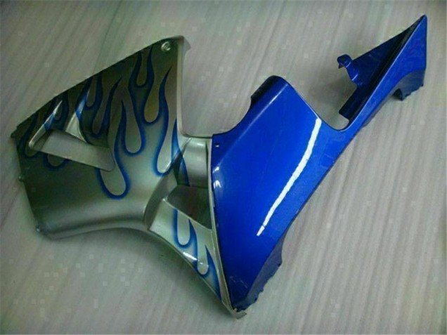 Purchase 2005-2006 White Blue Flame Honda CBR600RR Motorcycle Fairing Kit UK