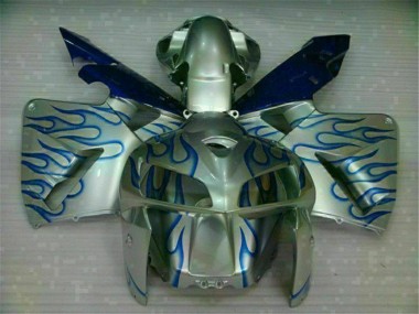 Purchase 2005-2006 White Blue Flame Honda CBR600RR Motorcycle Fairing Kit UK