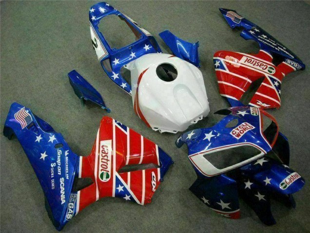 Purchase 2005-2006 Blue Red Cycle World Castrol Honda CBR600RR Motorcycle Fairings Kit UK