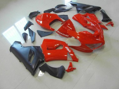 Purchase 2005-2006 Red and Matte Black Kawasaki ZX6R Bike Fairings UK