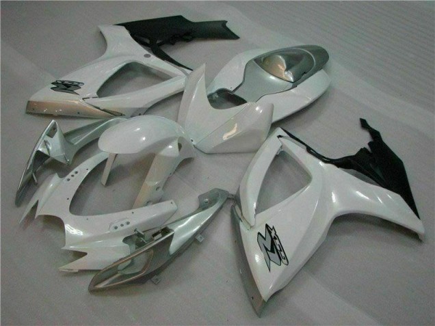 Purchase 2006-2007 White Silver Suzuki GSXR 600/750 Motorcycle Fairing Kit UK