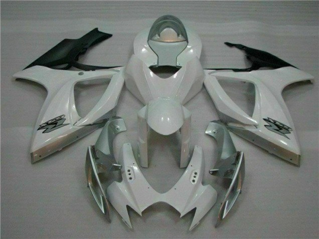 Purchase 2006-2007 White Silver Suzuki GSXR 600/750 Motorcycle Fairing Kit UK