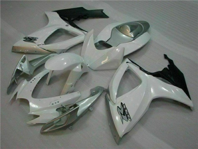 Purchase 2006-2007 White Silver Suzuki GSXR 600/750 Motorcycle Fairings Kit UK