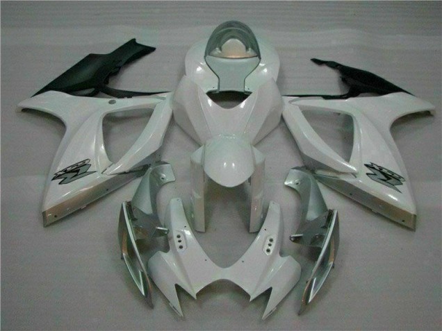 Purchase 2006-2007 White Silver Suzuki GSXR 600/750 Motorcycle Fairings Kit UK