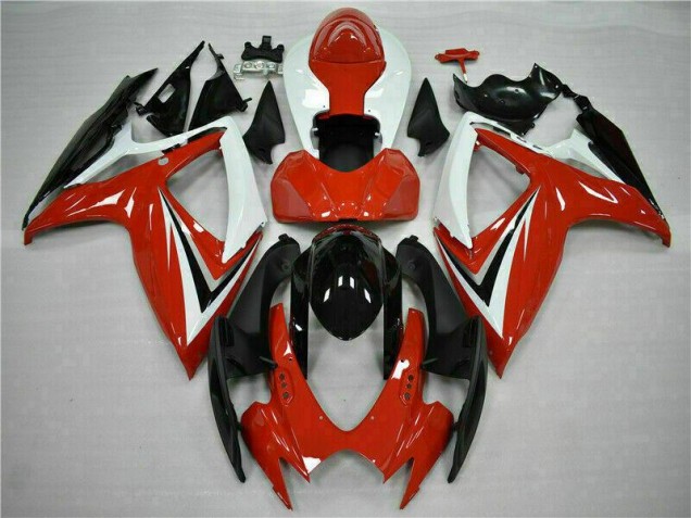 Purchase 2006-2007 Red White Suzuki GSXR 600/750 Motorcycle Fairings Kits UK