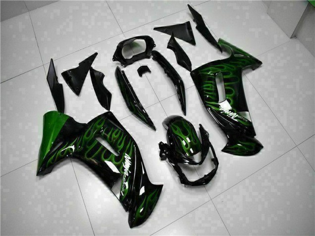 Purchase 2006-2008 Green Flame Kawasaki EX650 Motorcycle Fairing Kits UK