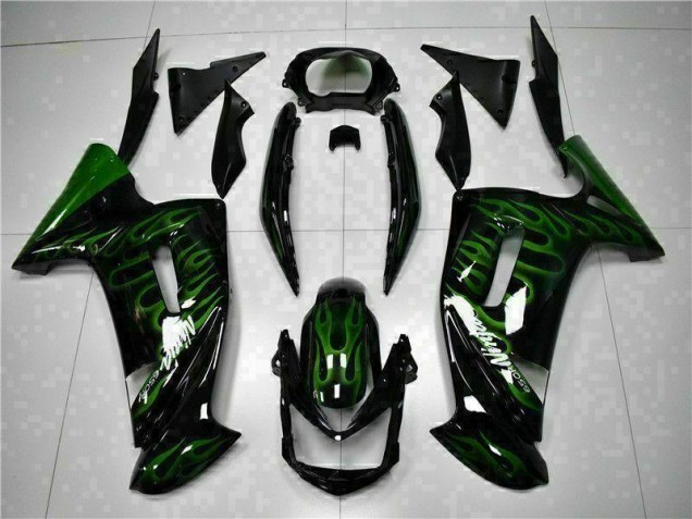 Purchase 2006-2008 Green Flame Kawasaki EX650 Motorcycle Fairing Kits UK