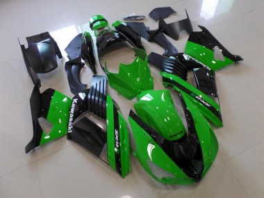 Purchase 2006-2011 Green and Black Kawasaki ZX14R ZZR1400 Bike Fairing Kit UK