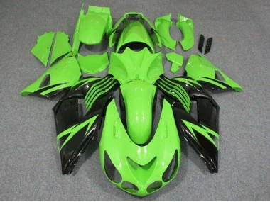 Purchase 2006-2011 Green Black Kawasaki ZX14R ZZR1400 Bike Fairings UK