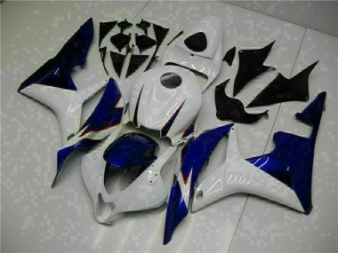 Purchase 2007-2008 White Blue Honda CBR600RR Replacement Motorcycle Fairings UK