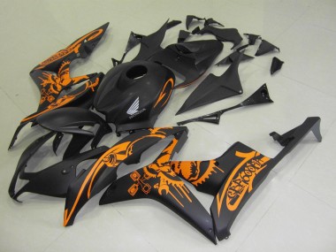 Purchase 2007-2008 Matte Black Orange Sticker Honda CBR600RR Motorbike Fairing UK