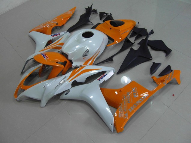 Purchase 2007-2008 Pearl White Orange Honda CBR600RR Motorcylce Fairings UK