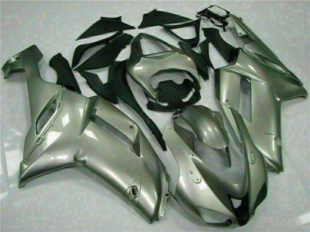 Purchase 2007-2008 Silver Kawasaki ZX6R Motorcycle Fairings Kits UK