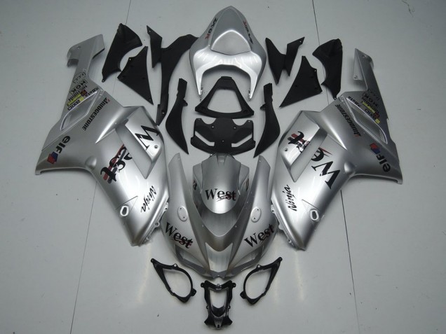 Purchase 2007-2008 Silver West Kawasaki ZX6R Replacement Fairings UK