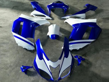 Purchase 2007-2008 Blue White Kawasaki ZX6R Motorcycle Replacement Fairings UK