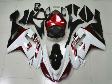 Purchase 2007-2008 White Black Red Kawasaki ZX6R Motorbike Fairings UK