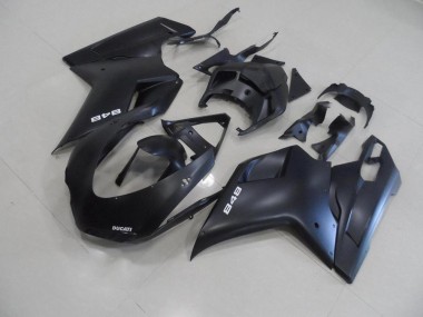 Purchase 2007-2014 Matte Black with White 848 Ducati 848 1098 1198 Motorbike Fairings UK