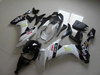 Purchase 2008-2010 White Monster Kawasaki ZX10R Bike Fairings UK