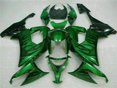 Purchase 2008-2010 Green Flame Kawasaki ZX10R Bike Fairings UK